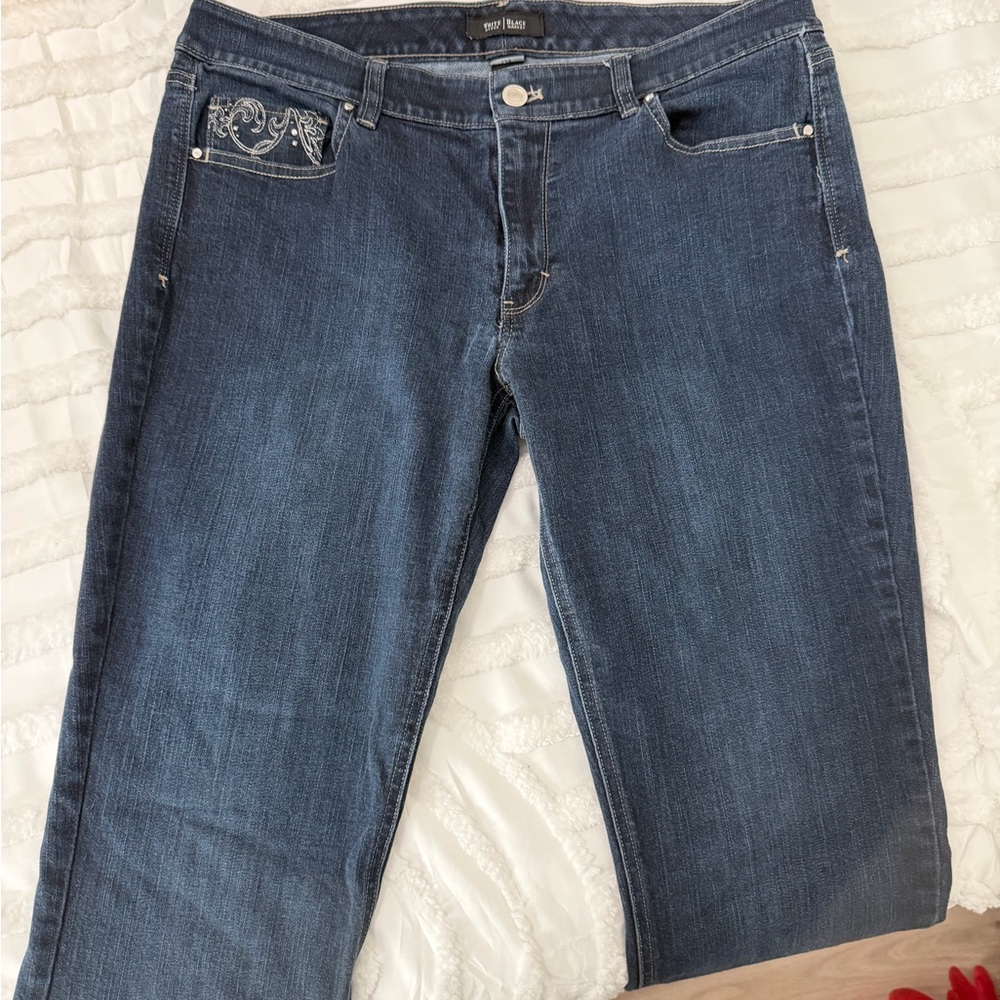 WHBM Embellished Blue Boot Jeans - Picture 4 of 12